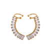 Ailin gold plated baguette stone ear cuff by Eda Jewels Dubai, perfect for everyday wear and perfect for gifting