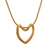 Aurora gold plated necklace featuring a fluid heart-shaped pendant, perfect for gifting and everyday wear by Eda Jewels Dubai