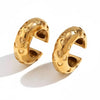 Diva gold plated chunky statement ear cuff by Eda Jewels Dubai, perfect for everyday wear and perfect for gifting