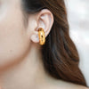 Diva gold plated chunky statement ear cuff by Eda Jewels Dubai, perfect for everyday wear and perfect for gifting