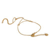Ele gold plated double strand bezel rhinestone bracelet by Eda Jewels Dubai. Perfect for stacking.