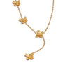Flutura gold plated necklace featuring delicate butterfly charms, perfect for gifting and everyday wear by Eda Jewels Dubai