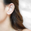 Greta gold plated pearl row ear cuff by Eda Jewels Dubai, perfect for everyday wear and perfect for gifting