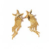 Gold plated Nerida earrings by Eda Jewels Dubai, featuring a starfish design with cascading chains. Perfect for everyday wear or gifting