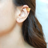 Skye gold plated heart ear cuff by Eda Jewels Dubai, perfect for everyday wear and perfect for gifting