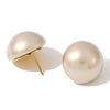 Victoria gold plated pearl stud earrings by Eda Jewels Dubai, perfect for everyday wear and perfect for gifting