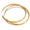 Zarina gold plated classic large hoop earrings by Eda Jewels Dubai, perfect for everyday and party wear and perfect for gifting